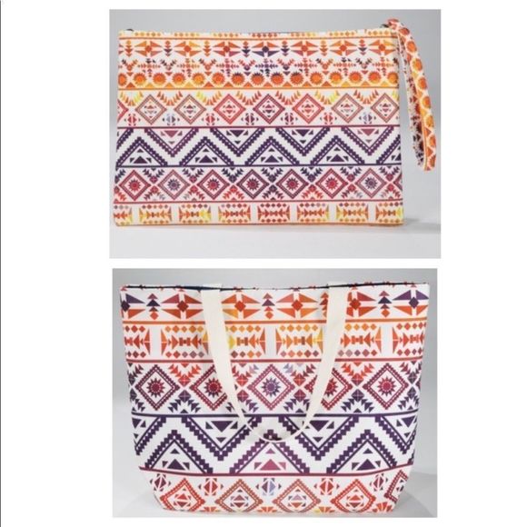 Hand Crafted Handbags - 𝅺🍃Boho Tote with match Wristlet🍃